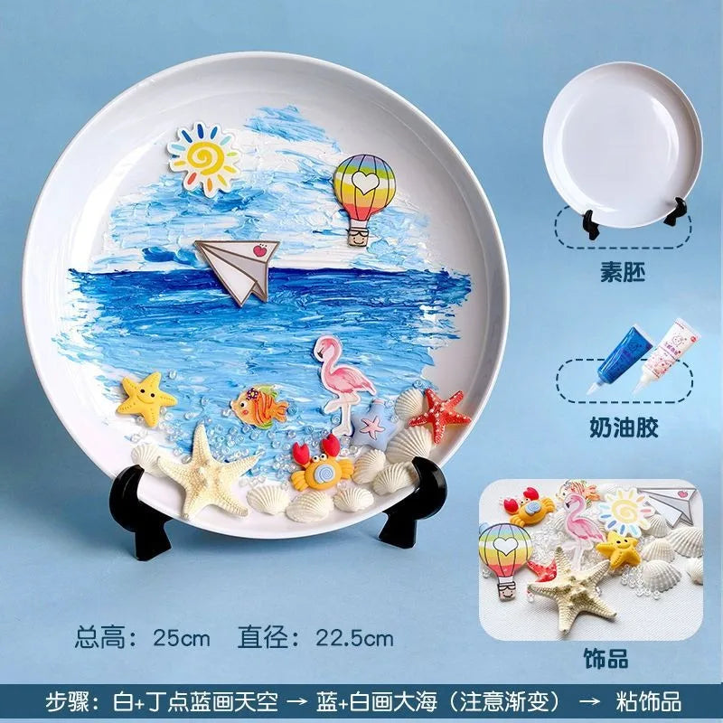 Mosaic Craft Set Handmade DIY Disc Making Painted Glass Home Decoration Suitable for Parent Child Activities Holiday Gift